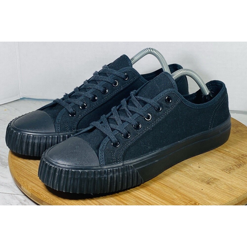 PF FLYERS VULCANIZED RIGID WEDGE Sz W11/ M9.5 Posture Foundation Black Sneaker